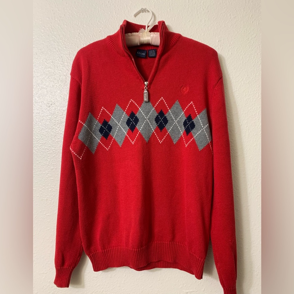 IZOD half zip red sweater